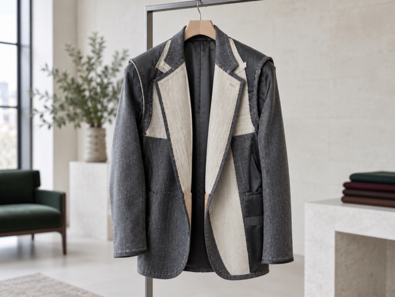 A jacket inside out showing its construction