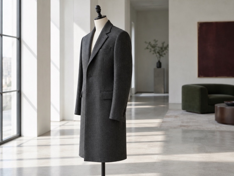 A long lean Roman-cut jacket