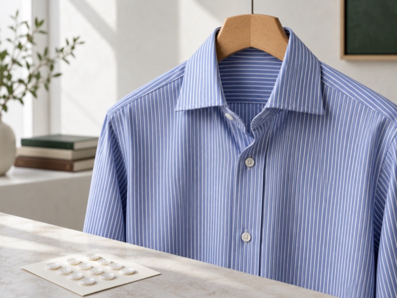 An illustration of a shirt of the kind the house makes. Not a photograph of the house's own work.