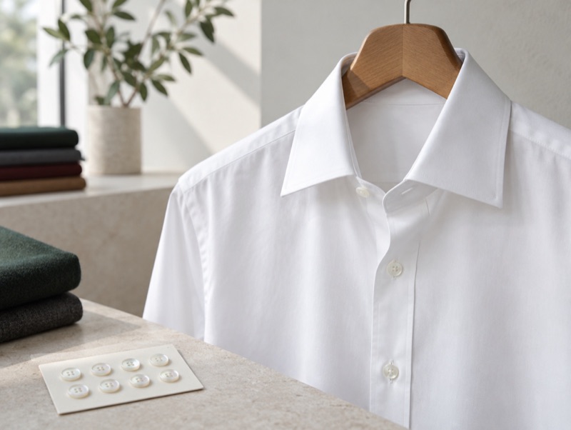An illustration of a shirt of the kind the house makes. Not a photograph of the house's own work.