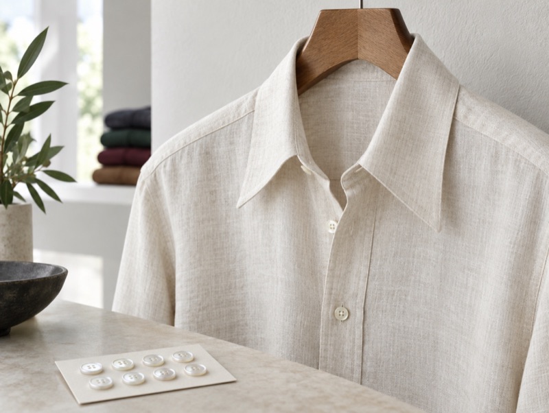 An illustration of a shirt of the kind the house makes. Not a photograph of the house's own work.