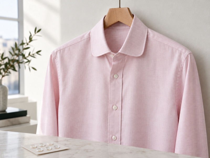 An illustration of a shirt of the kind the house makes. Not a photograph of the house's own work.