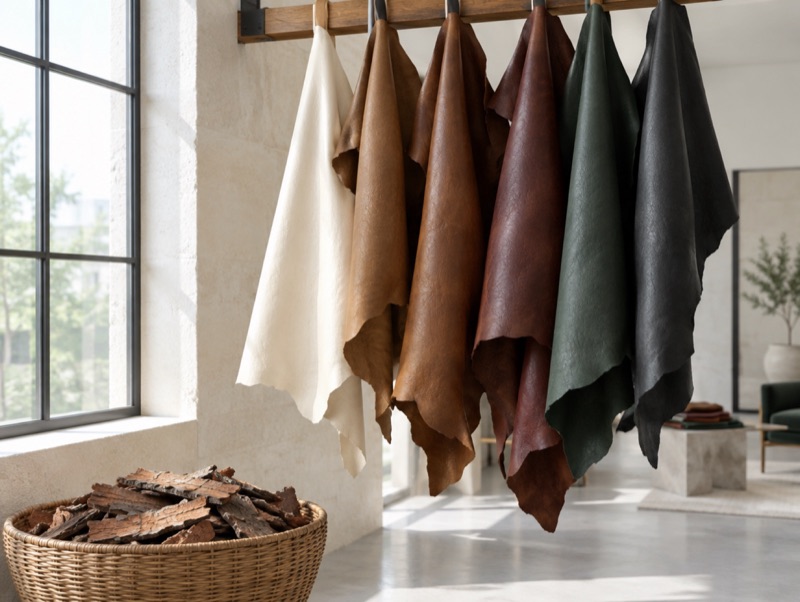 Hides drying in a tannery loft