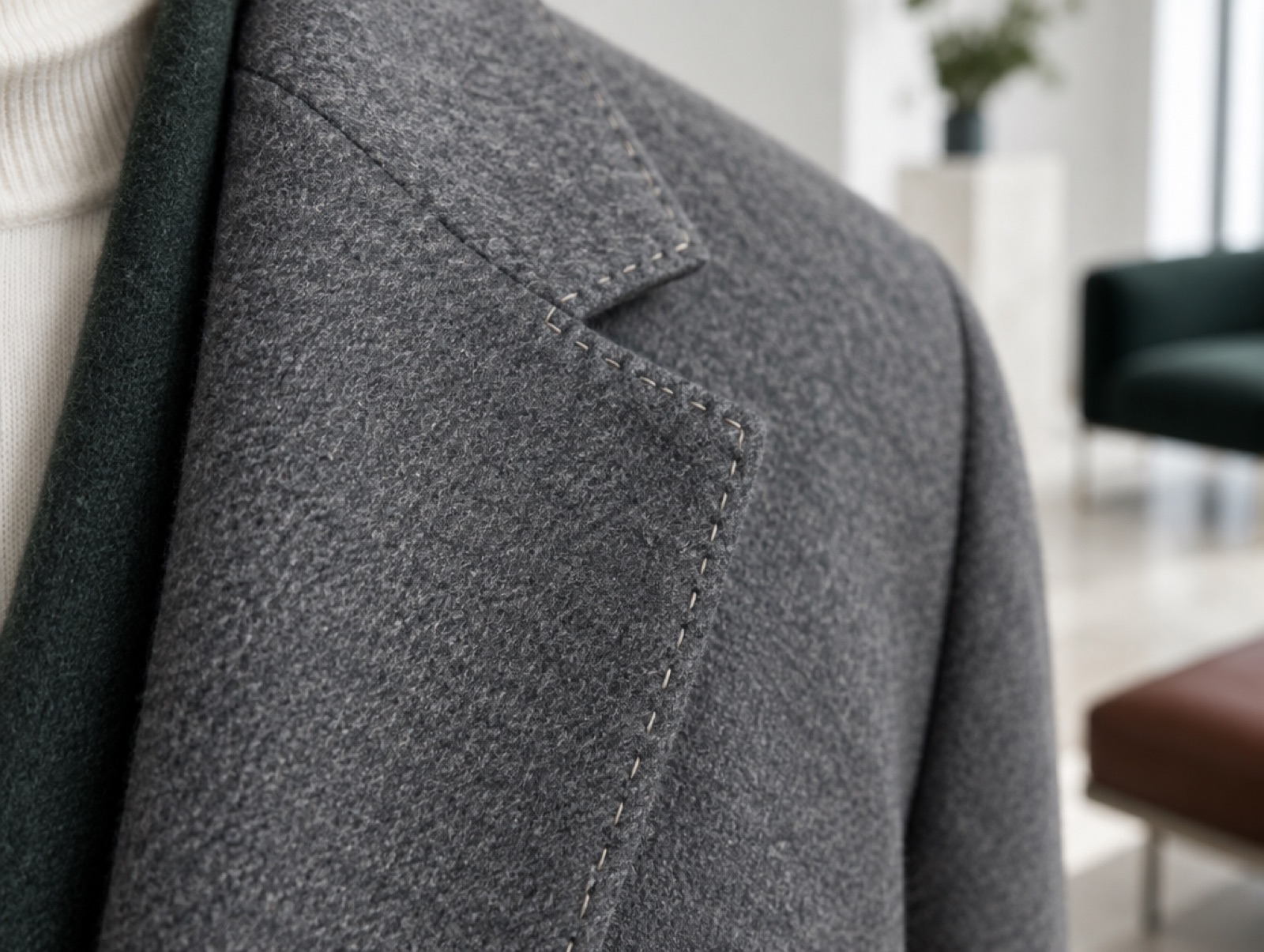 Pick stitches along a lapel edge