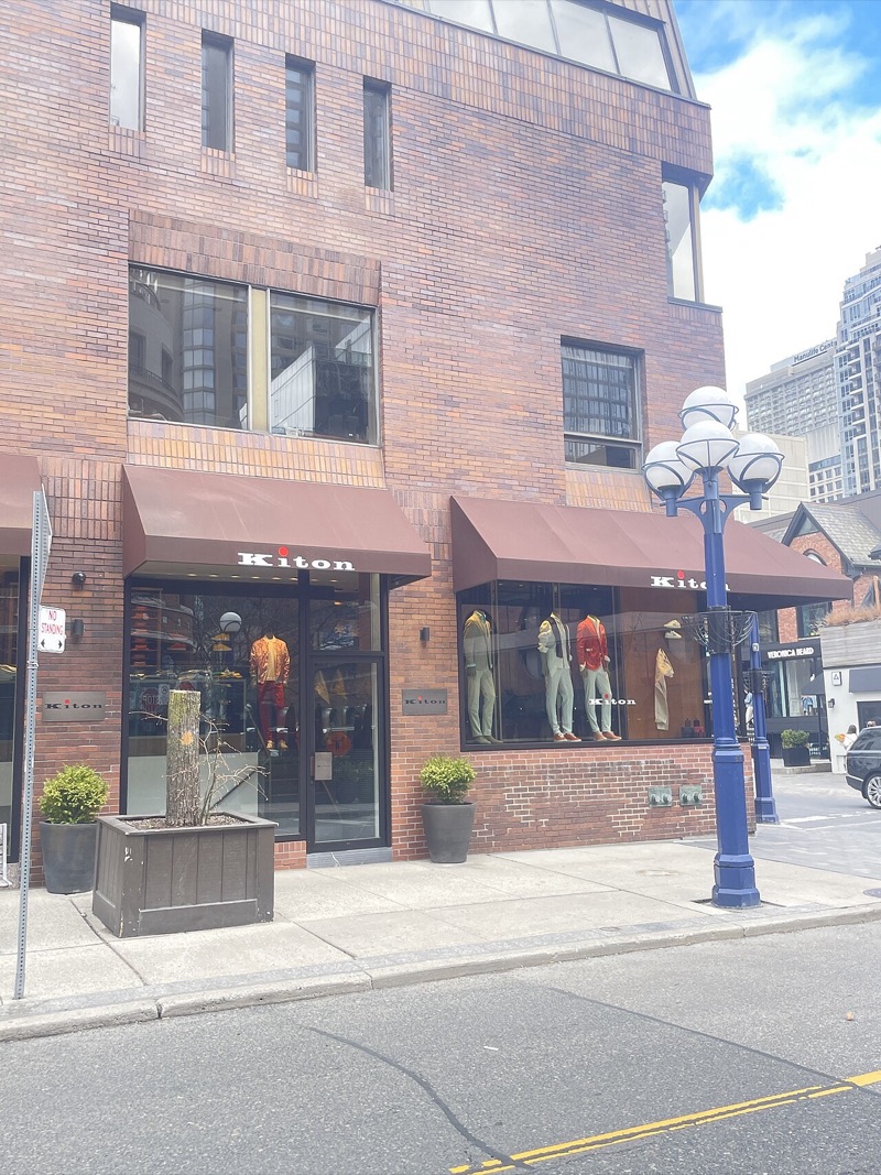 Kiton's shop in Toronto