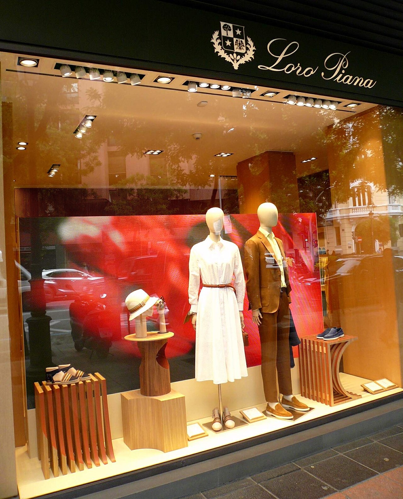 A Loro Piana shop window