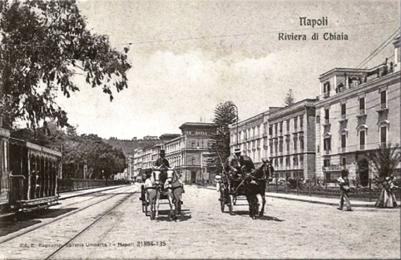 The Riviera di Chiaia, Naples, on an early postcard