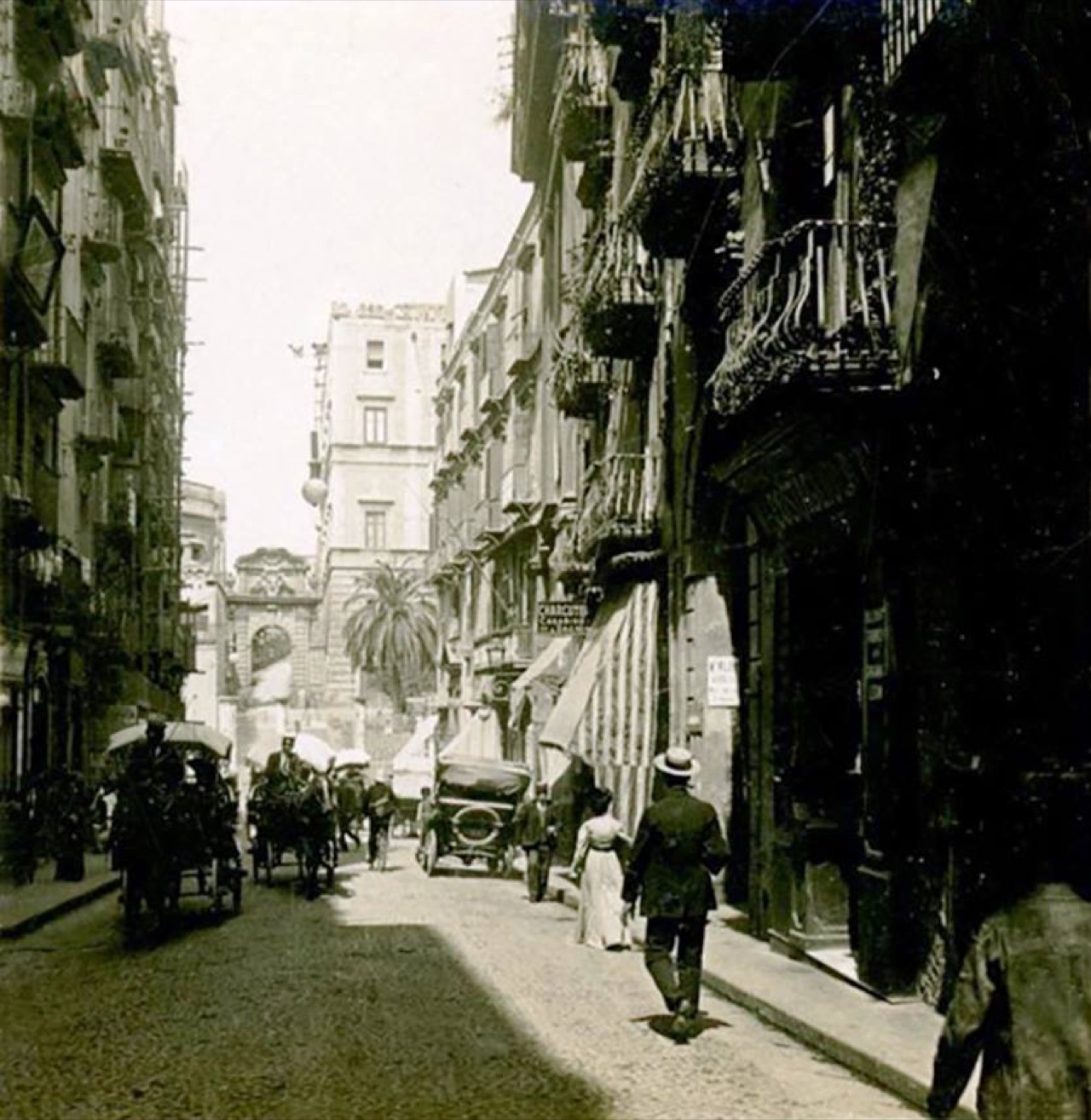 A street in Naples, the city where the soft tailored jacket was developed