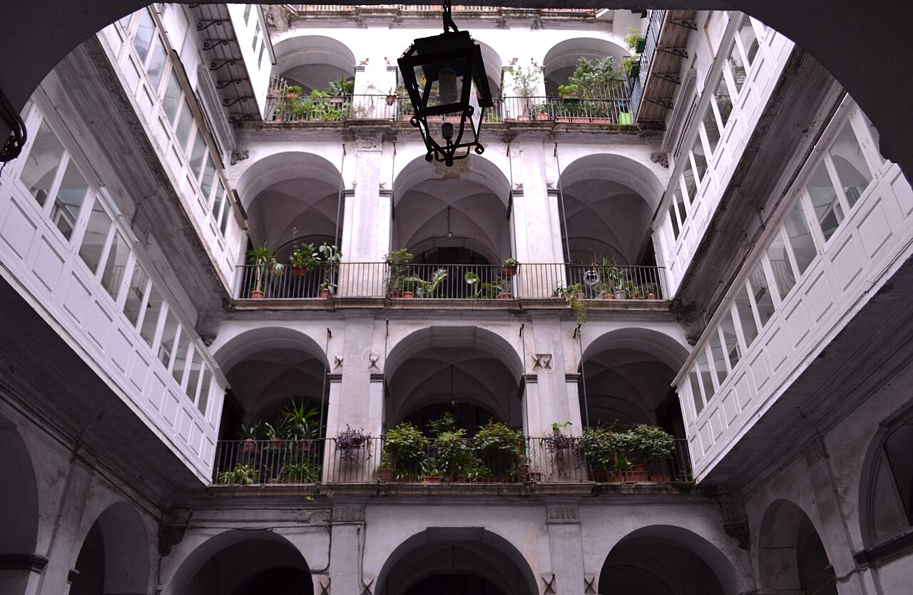 The courtyard of Palazzo Filangieri d'Arianello, Naples