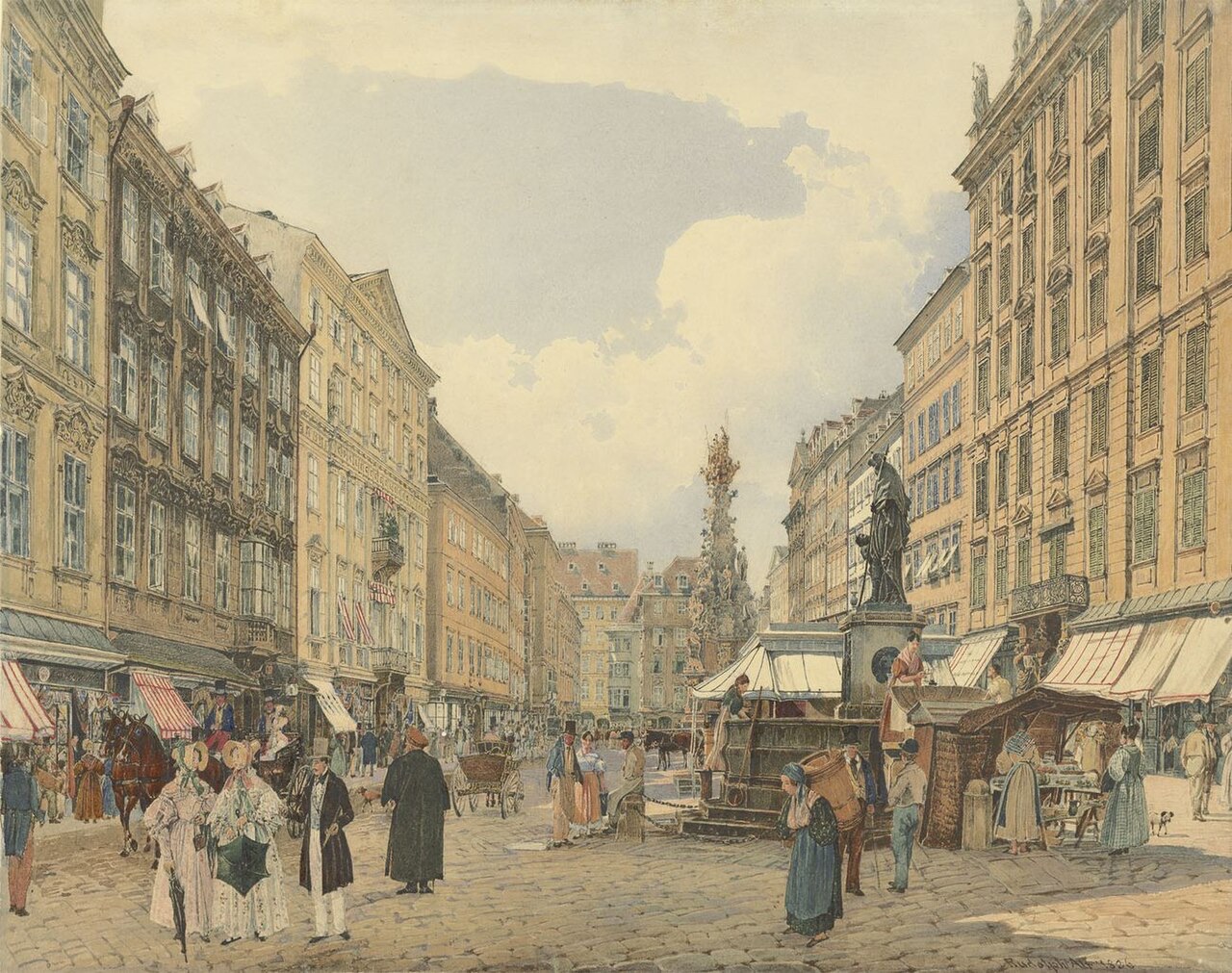 The Graben, Vienna, where Adolf Loos designed the Knize shopfront in 1913