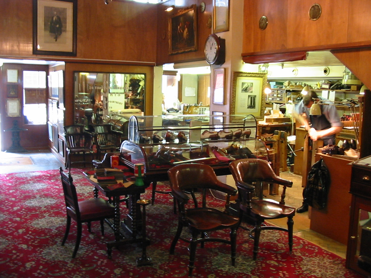 Inside the John Lobb shop in St James's Street