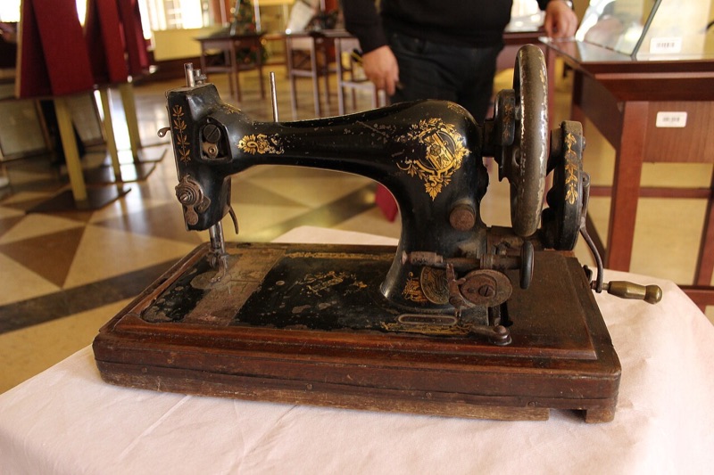 Hand sewing in a tailoring workshop